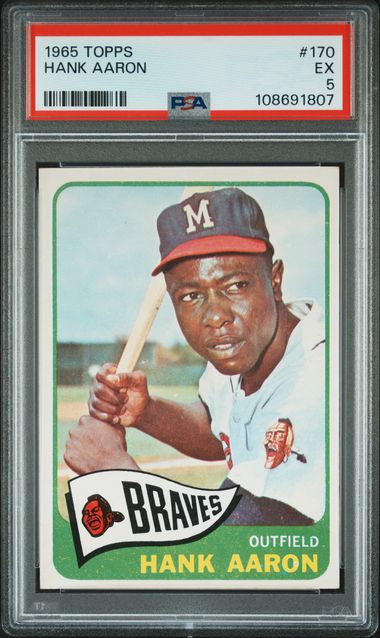 1965 Topps Hank Aaron #170 Ex 5 front