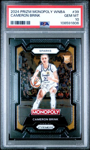 2024 Panini Prizm Monopoly Wnba Cameron Brink #39 Gem Mt 10 front