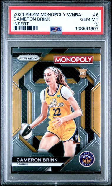 2024 Panini Prizm Monopoly Wnba Insert Cameron Brink #6 (Insert) Gem Mt 10 front