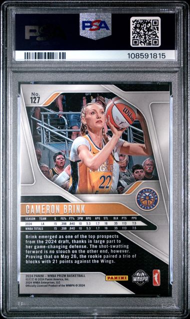 2024 Panini Prizm Wnba Cameron Brink #127 Nm-Mt 8 back