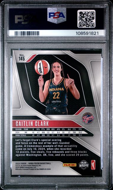 2024 Panini Prizm Wnba Caitlin Clark #145 Nm-Mt 8 back
