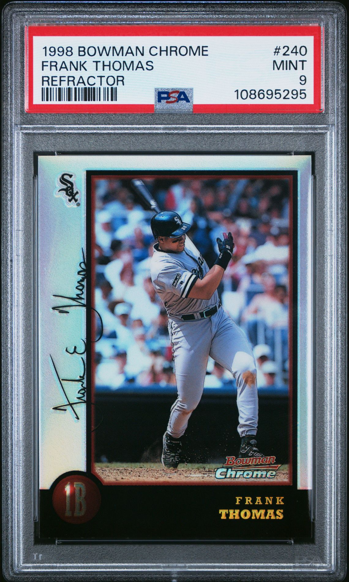 1998 Bowman BOWMAN CHROME REFRACTOR #240 Frank Thomas front