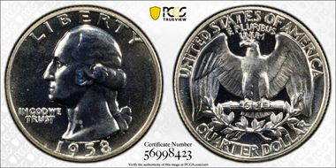1958 25C PR66