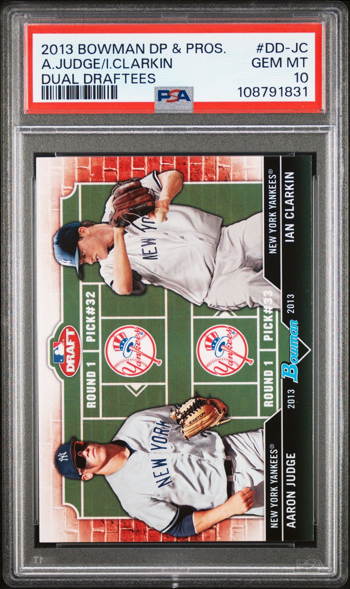 2013 Bowman Draft BOWMAN DRAFT PICKS & PROSPECTS DUAL DRAFTEES #DD-JC A.Judge/I.Clarkin front
