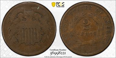 1864 2C Large Motto G6BN