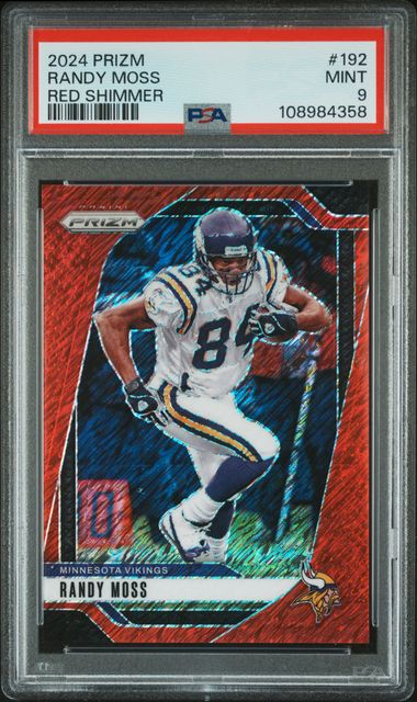 2024 Panini Prizm Red Shimmer #192 Randy Moss front