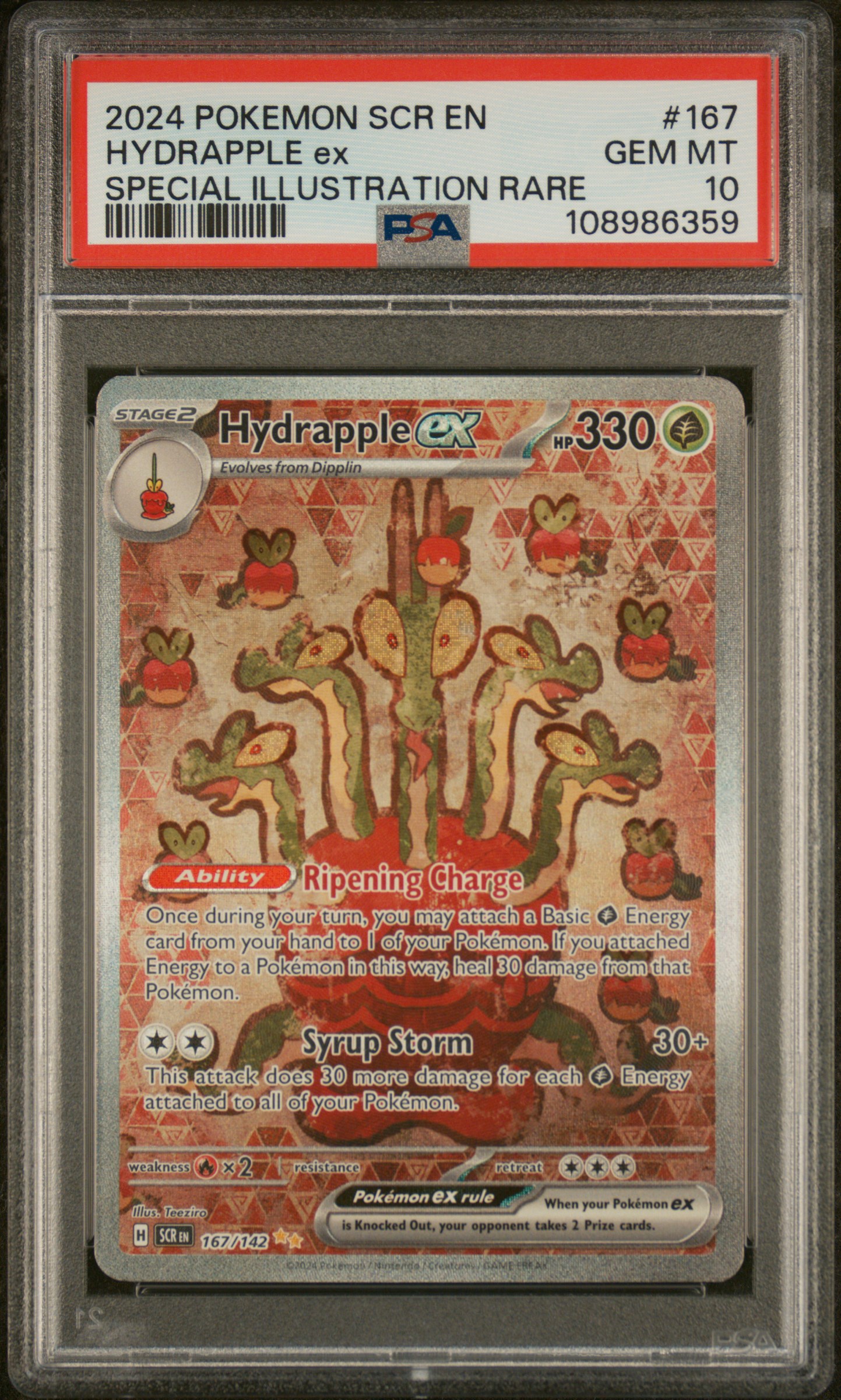 2024 #167 Hydrapple EX PSA 10 Scr EN-Stellar Crown