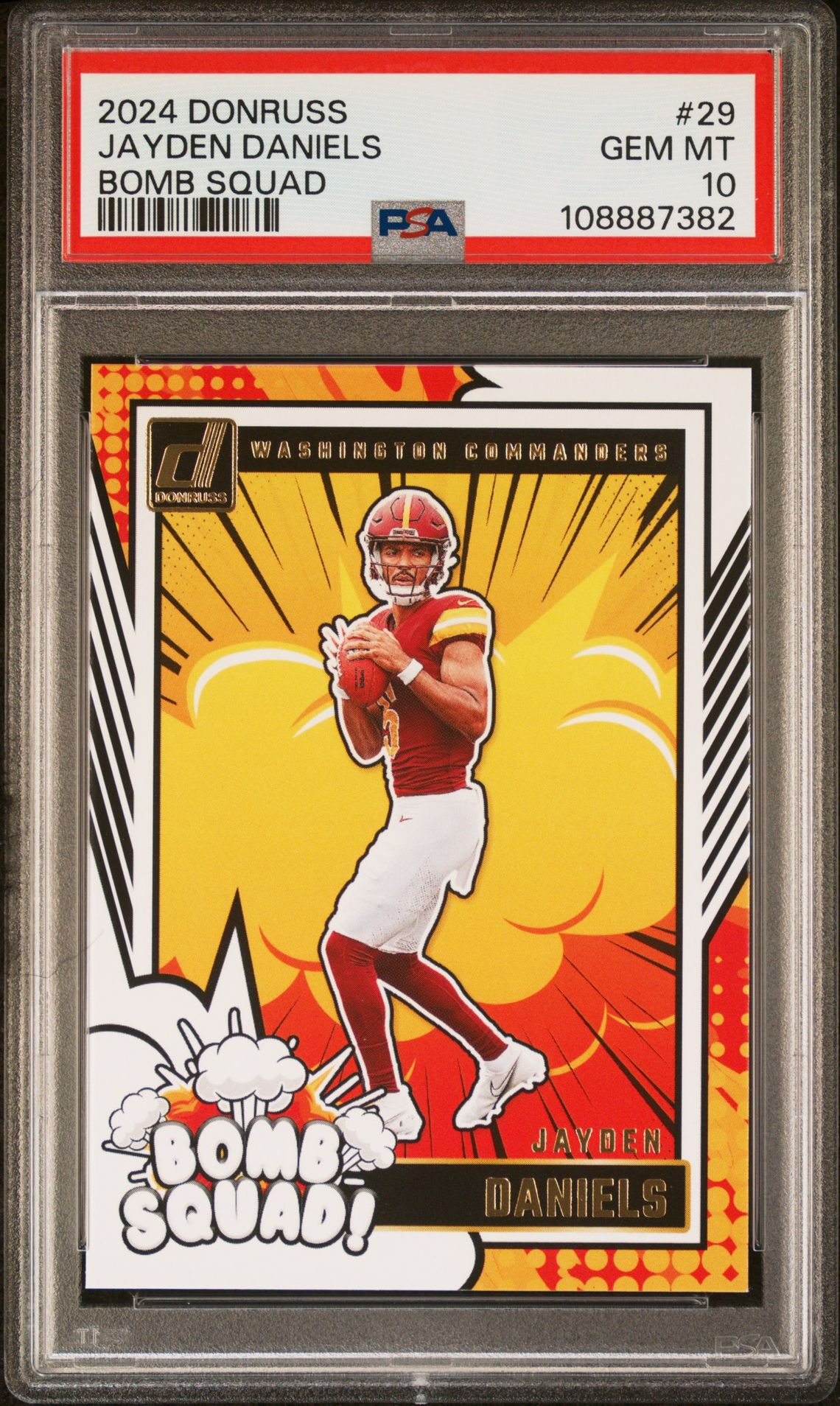 2024 Panini Donruss Bomb Squad Jayden Daniels #29 Gem Mt 10 front