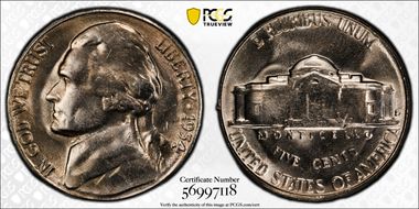 1954-S 5C DDR FS-801 MS63