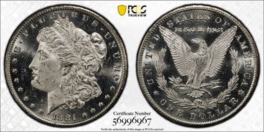 1881-CC $1 MS64PL