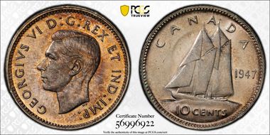 1947 10C MS65
