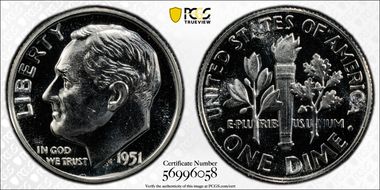 1951 10C PR66