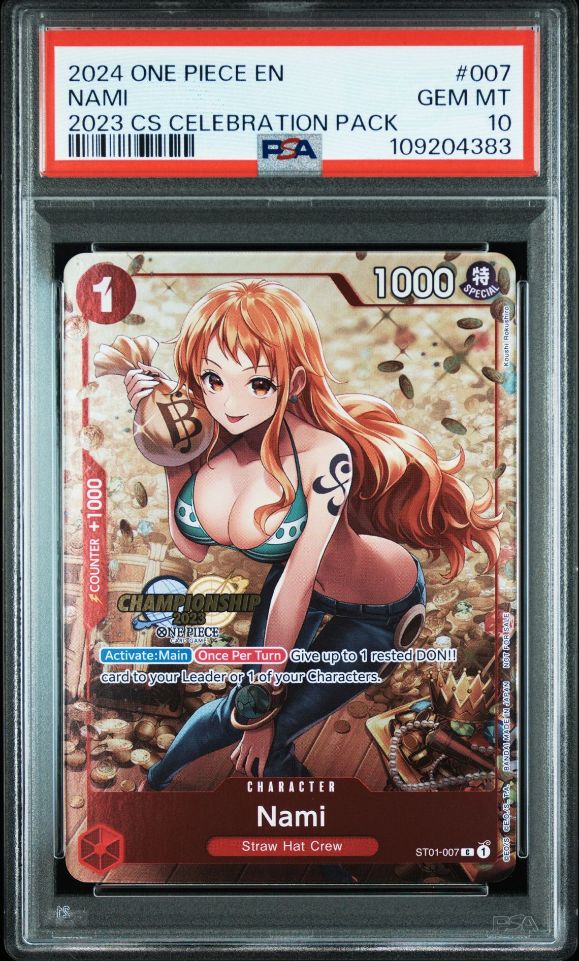 2024 One Piece ONE PIECE CHAMPIONSHIP 2023 CELEBRATION PACK #007 Nami front
