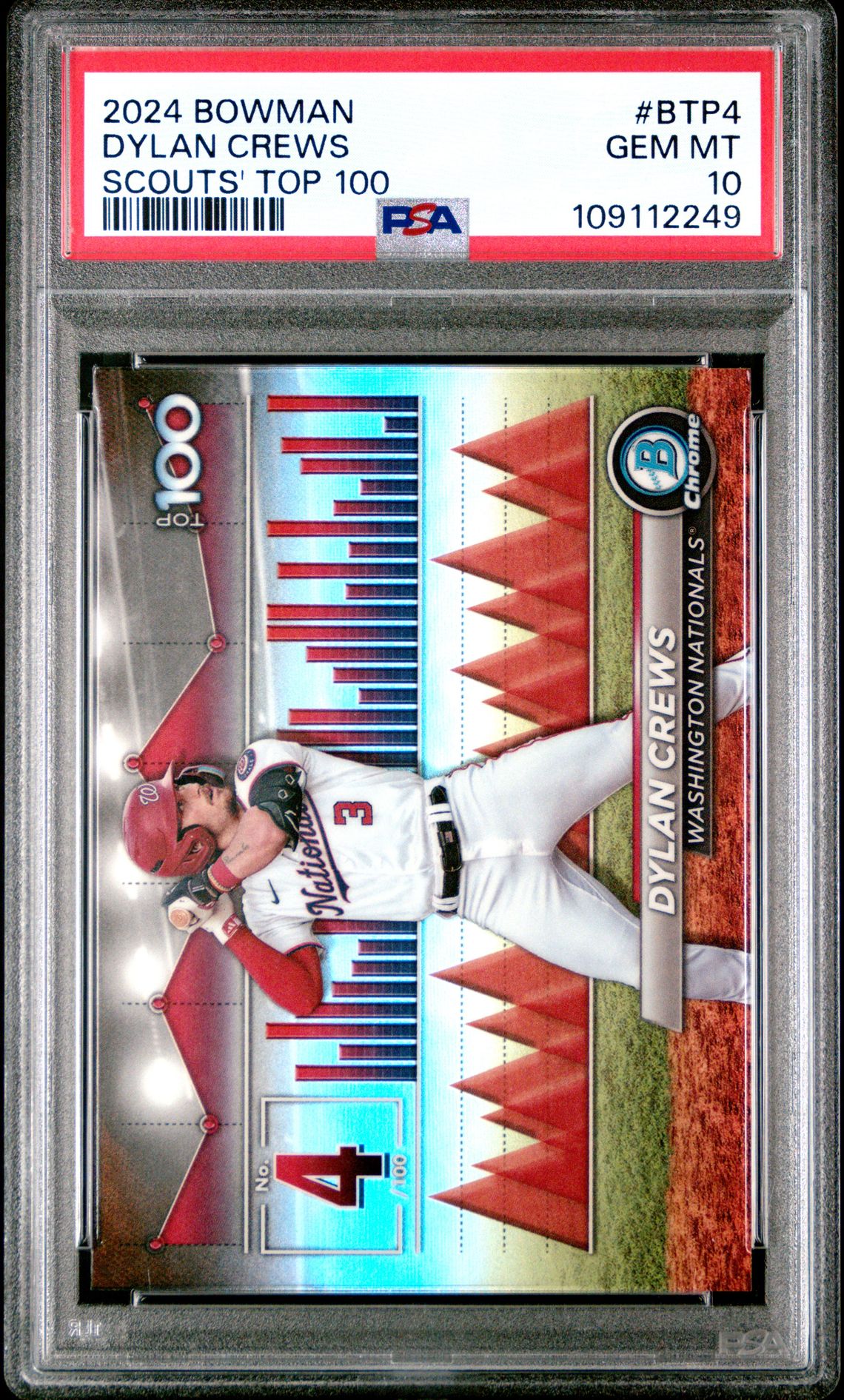 2024 Bowman BOWMAN BOWMAN SCOUTS' TOP 100 #BTP4 Dylan Crews front