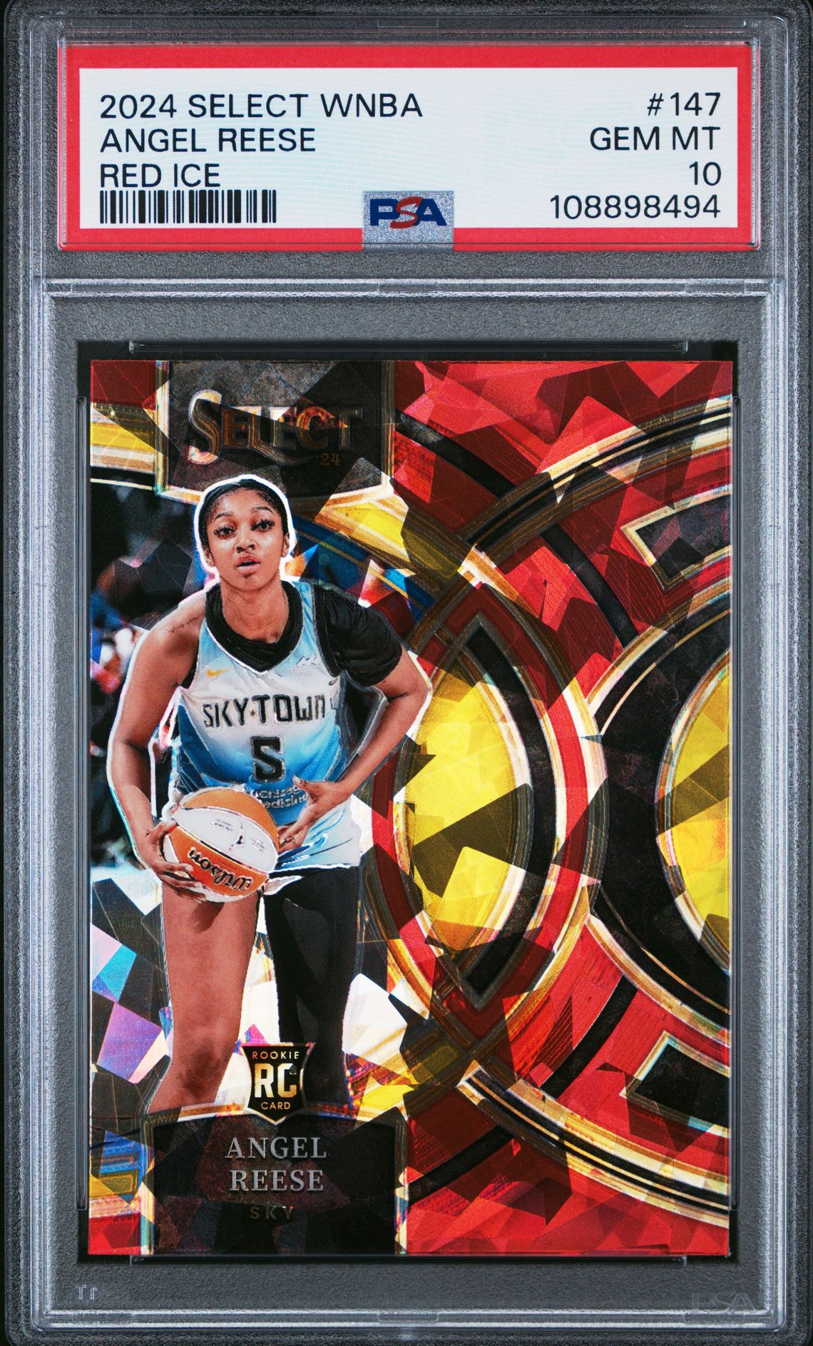 2024 Panini Select Wnba Angel Reese #147 (Red Ice) Gem Mt 10 front