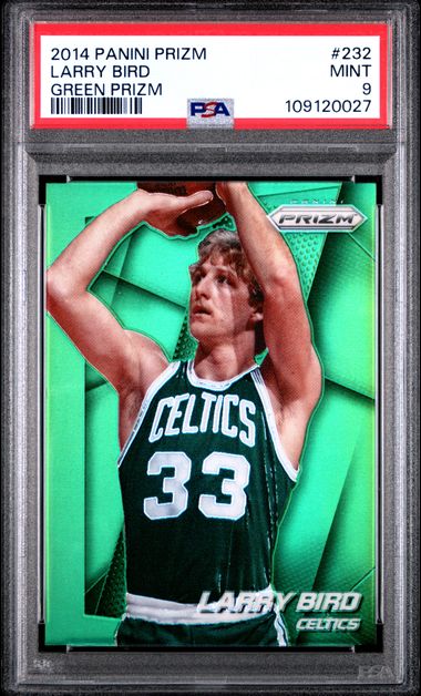 2014 Panini Prizm Green #232 Larry Bird front