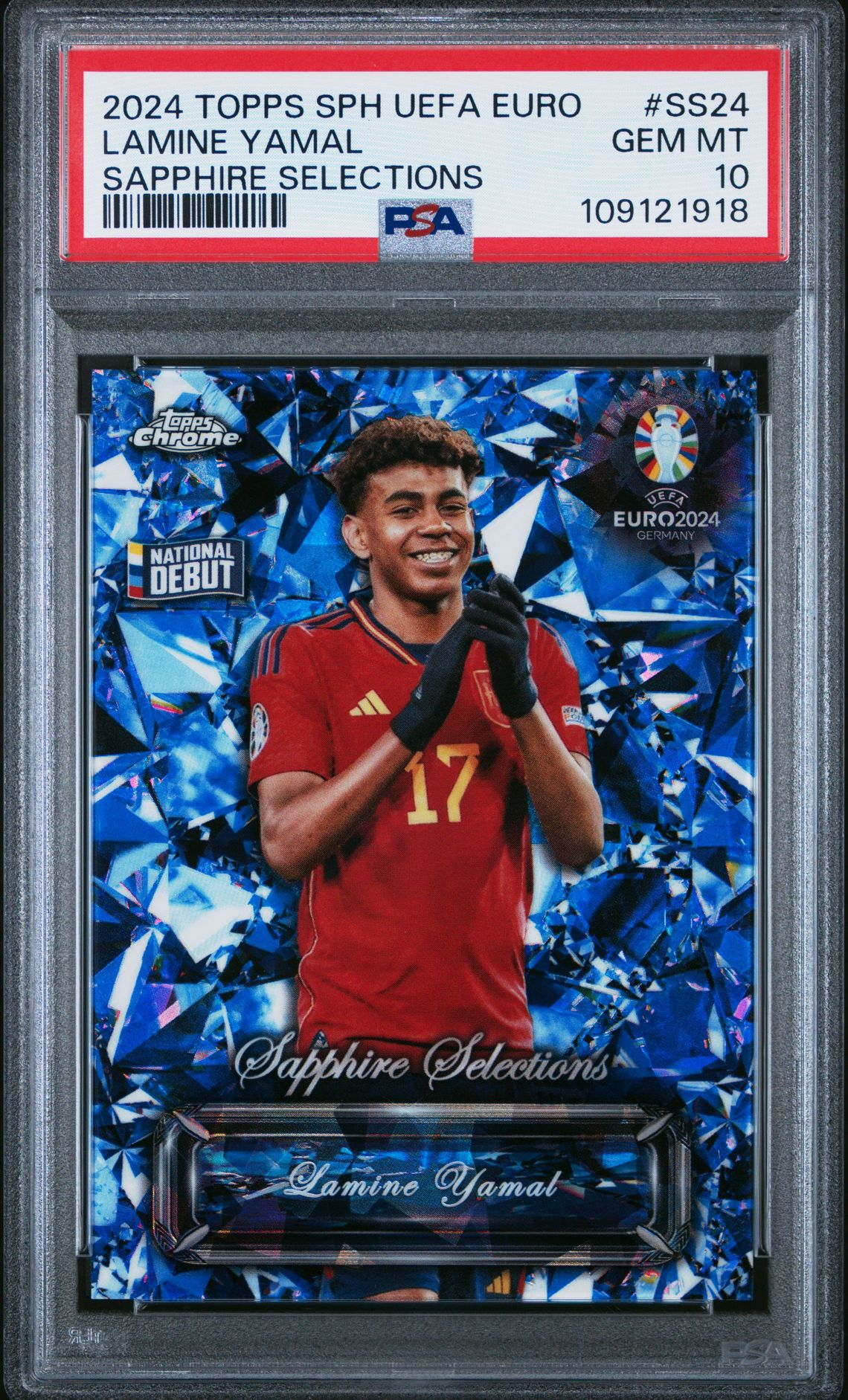 2024 Topps Chrome Topps Chrome Sapphire Uefa Euro Sapphire Selections #SS24 Lamine Yamal front