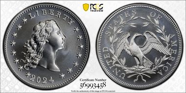 2024 Medal Flowing Hair Ag 230th Anniversary MS69