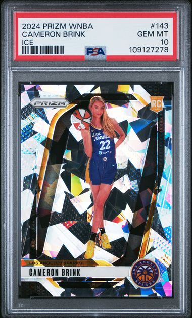 2024 Panini Prizm Wnba Cameron Brink #143 (Ice) Gem Mt 10 front