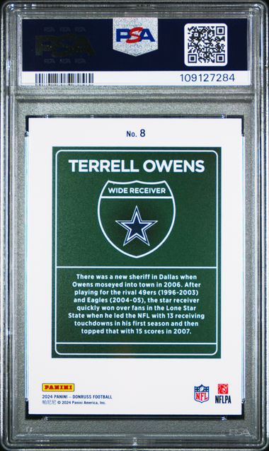 2024 Panini Donruss Downtown! Terrell Owens #8 Mint 9 back