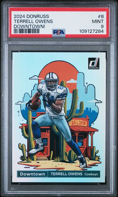 2024 Panini Donruss Downtown! Terrell Owens #8 Mint 9 front
