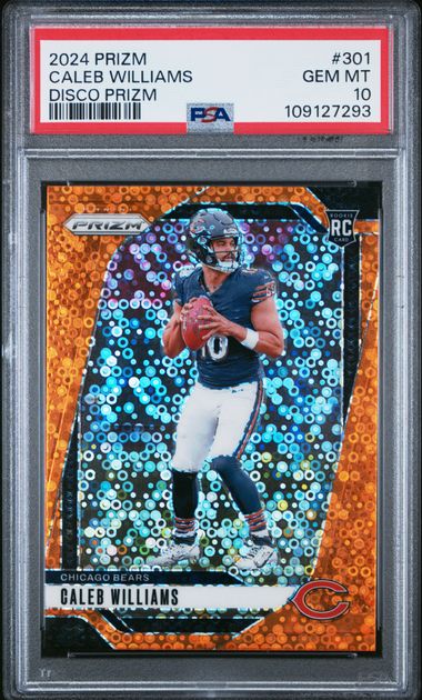 2024 Panini Prizm Caleb Williams #301 (Disco Prizm) Gem Mt 10 front