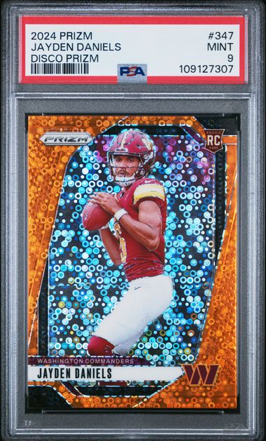 2024 Panini Prizm Jayden Daniels #347 (Disco Prizm) Mint 9 front