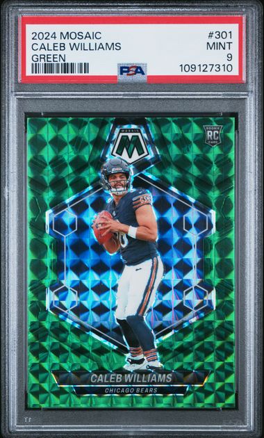 2024 Panini Mosaic Caleb Williams #301 (Green) Mint 9 front