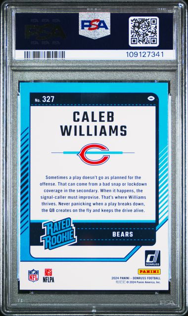 2024 Panini Donruss Caleb Williams #327 Gem Mt 10 back
