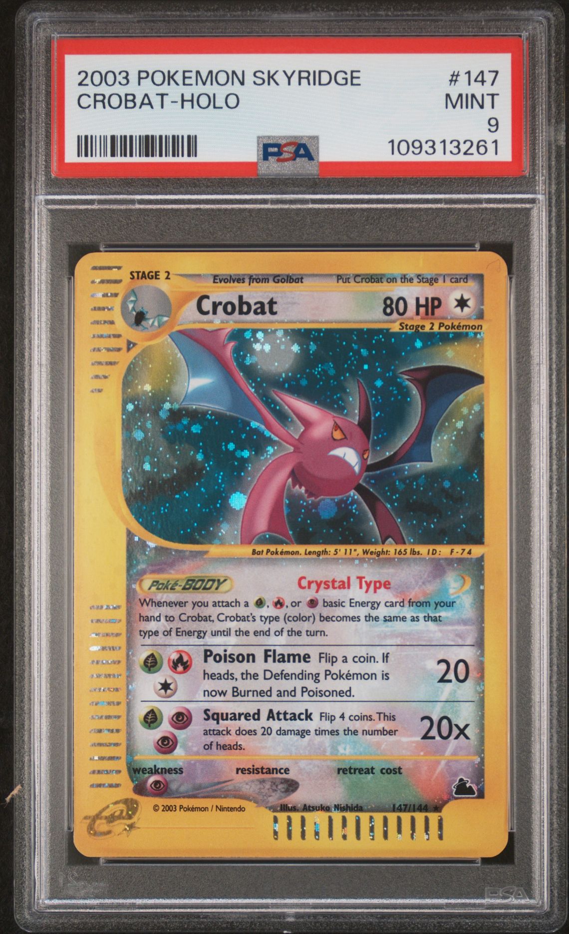 2003 Pokemon POKEMON SKYRIDGE Holo #147 Crobat-Holo front