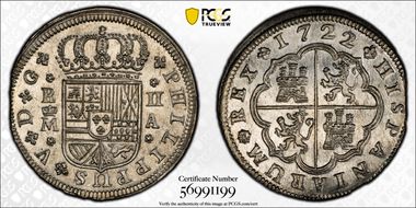 1722-M A 2 R Calico-775 Madrid MS65