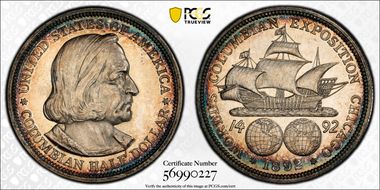 1892 50C Columbian MS65