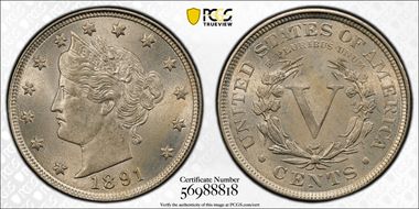 1891 5C MS63