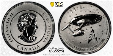 2016 $20 Star Trek Enterprise SP70