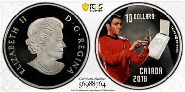 2016 $10 Scotty - Chief Engineer Colorized PR70DCAM