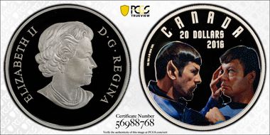 2016 $20 Mirror, Mirror Star Trek - Colorized PR69DCAM