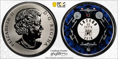 2016 25C USS Enterprise NCC-1701 Star Trek 50th Ann. Colorized SP68