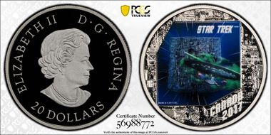2017 $20 The Borg Star Trek - Colorized PR70DCAM