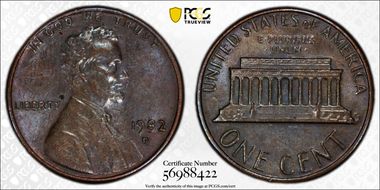 1982-D 1C Bronze MS62BN