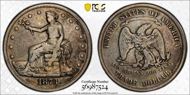 1873 T$1 Trade VG10