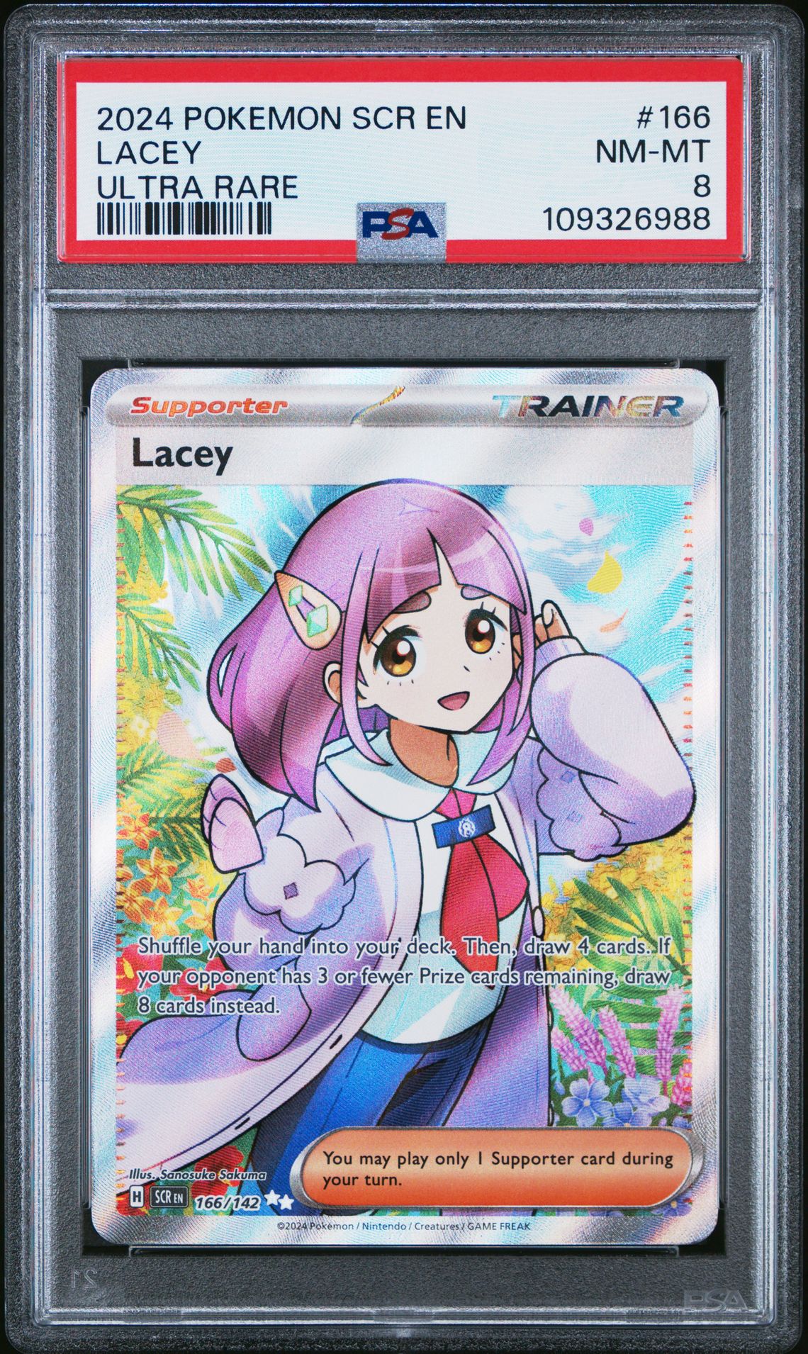 2024 Pokemon POKEMON SCR EN-STELLAR CROWN ULTRA RARE #166 Lacey front