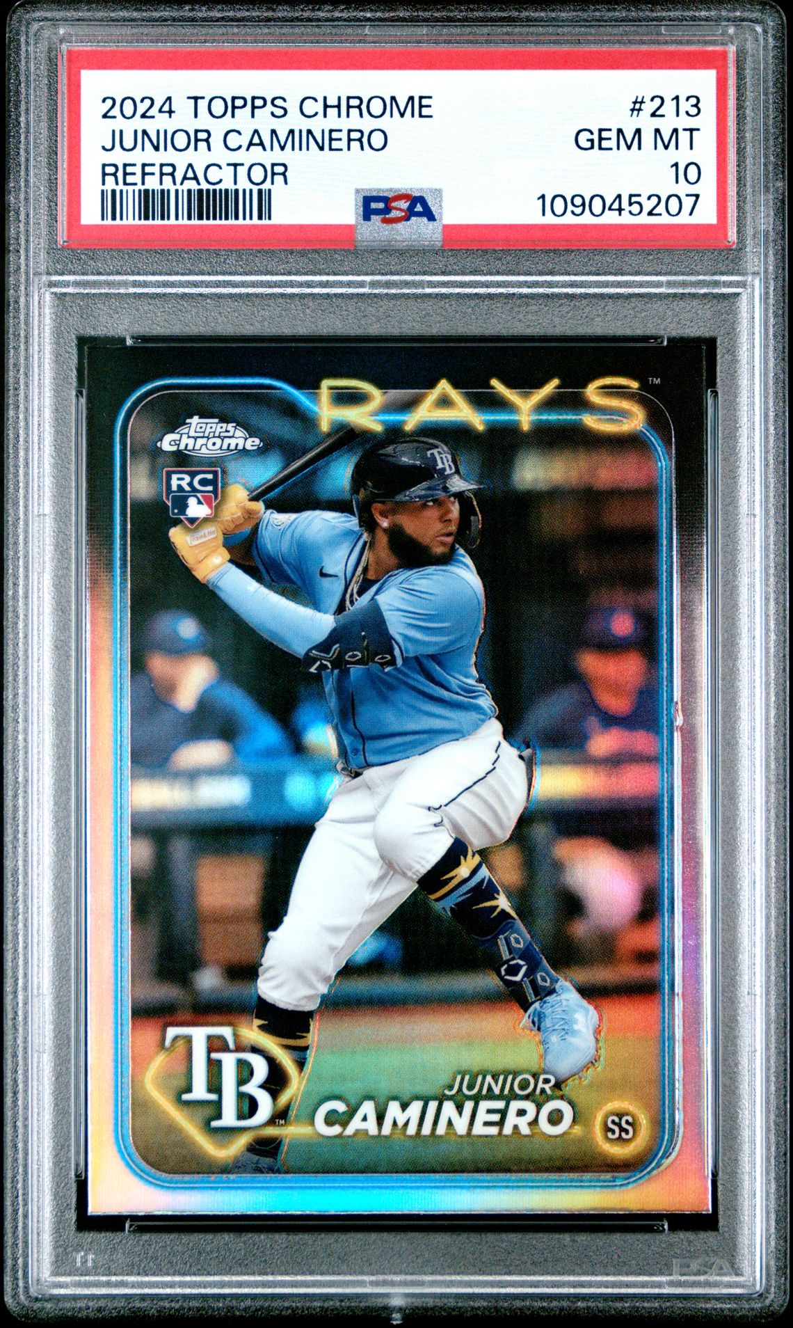 2024 Topps Chrome TOPPS CHROME Refractor #213 Junior Caminero front