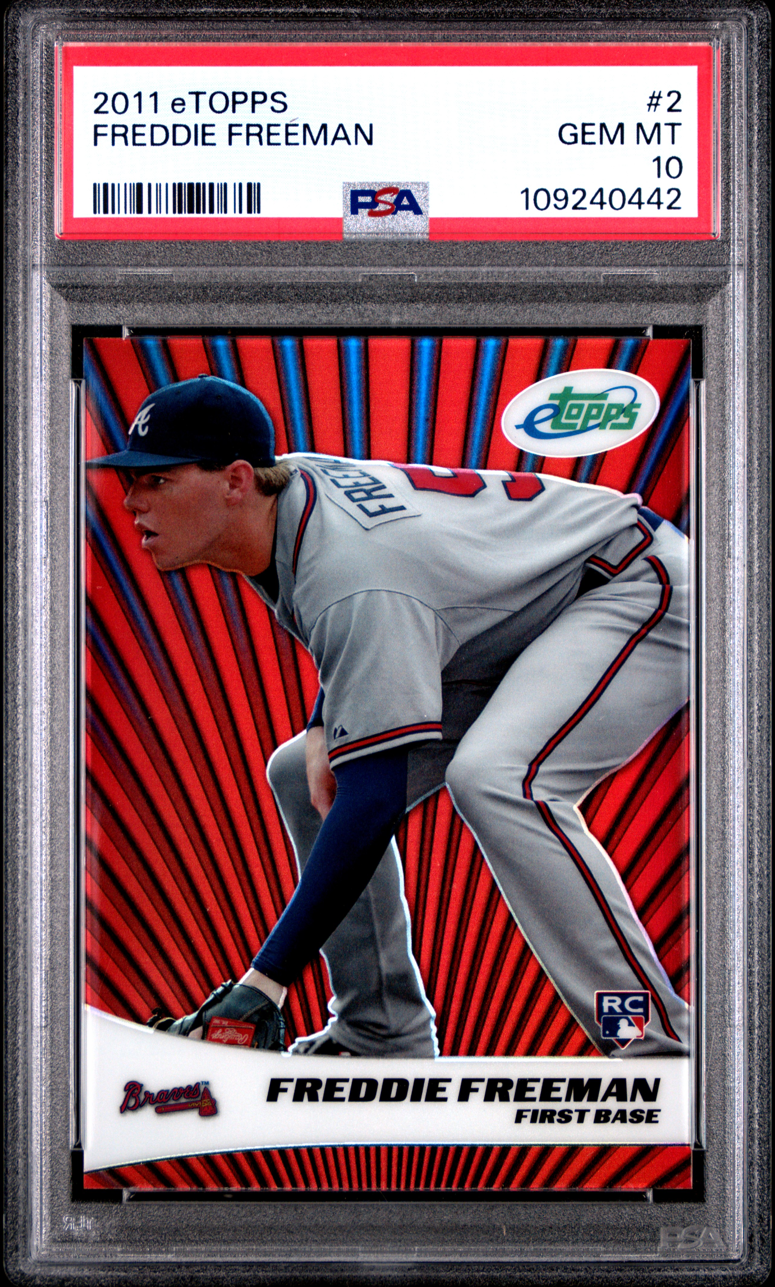 2011 Etopps Freddie Freeman #2 PSA 10