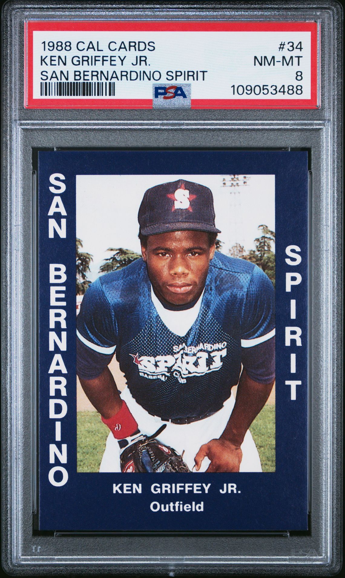 1988 CAL CARDS SAN BERNARDINO SPIRIT #34 Ken Griffey Jr. front