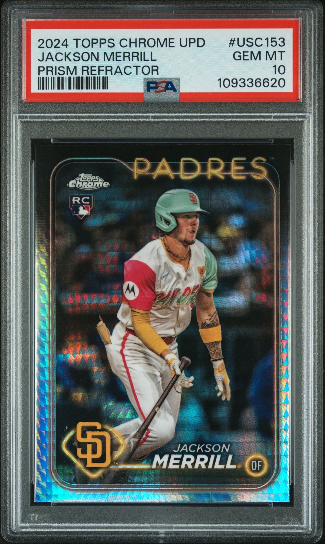 2024 Topps TOPPS CHROME UPDATE PRISM REFRACTOR #USC153 Jackson Merrill front
