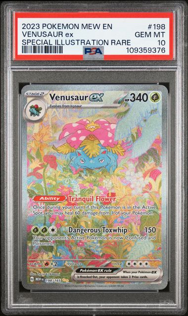 2023 Pokemon POKEMON MEW EN-151 Illustration Rare #198 Venusaur Ex front