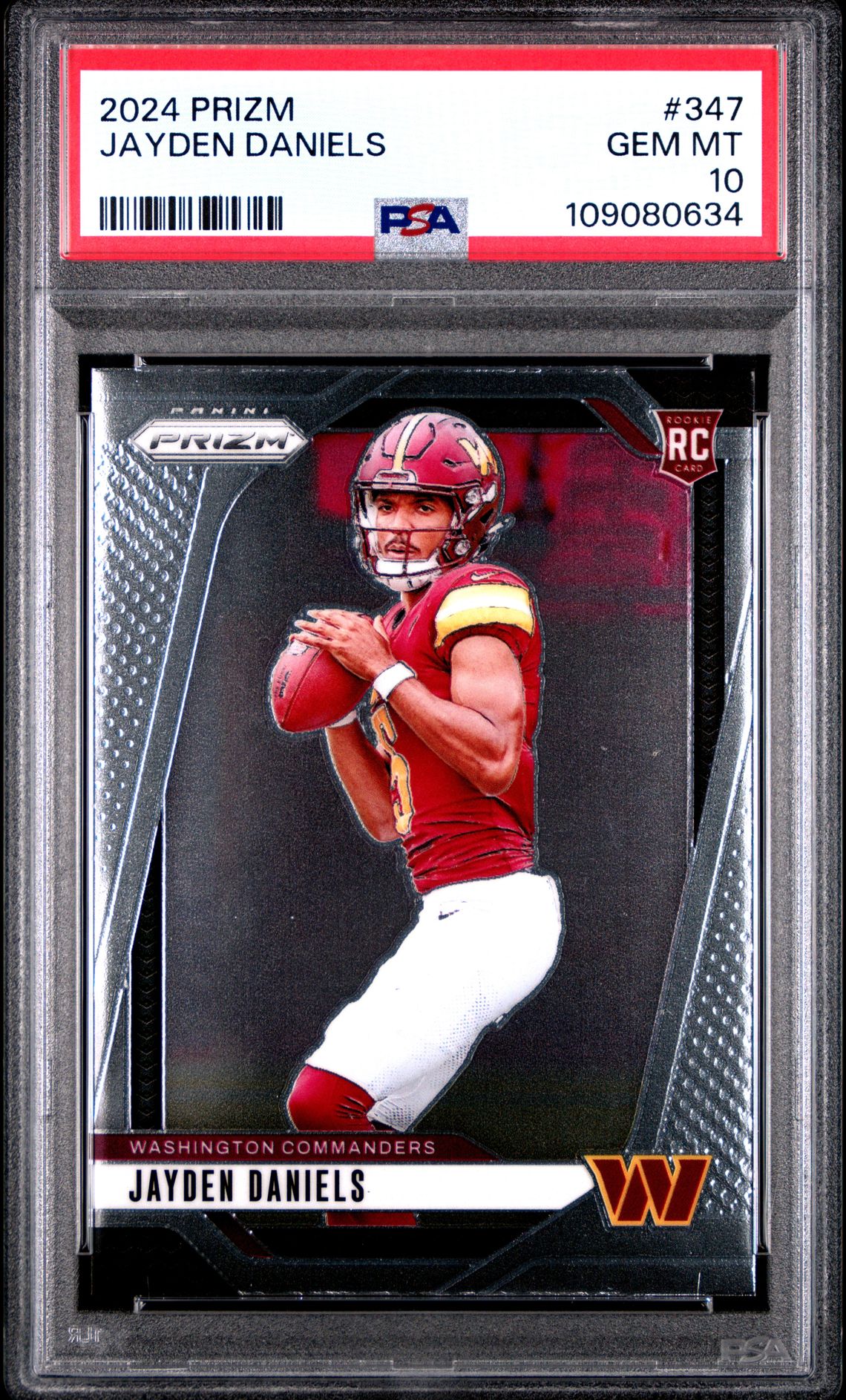2024 Panini PANINI PRIZM GREEN WAVE #347 Jayden Daniels front