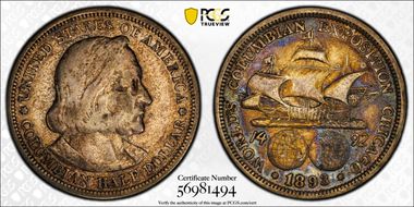 1893 50C Columbian VF30