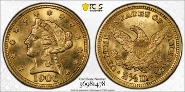 1906 $2.50 MS63