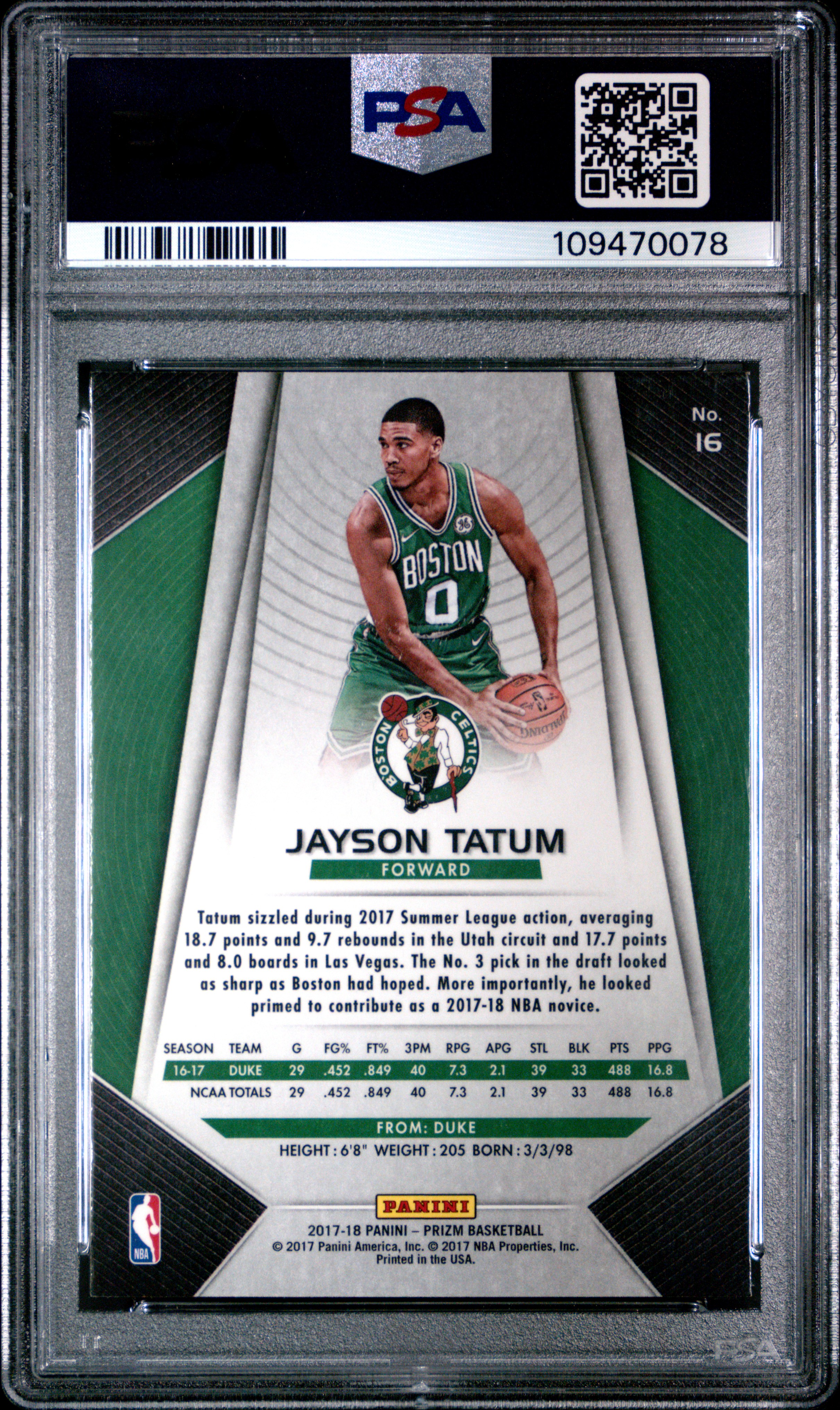 JAYSON TATUM 2024-25 Panini Prizm NBA Fractal #9 Celtics | eBay